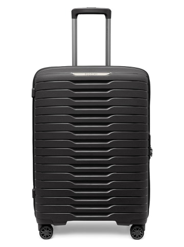 Hardcase-Trolley "Davos" in Schwarz - (B)46 x (H)65 x (T)26 cm