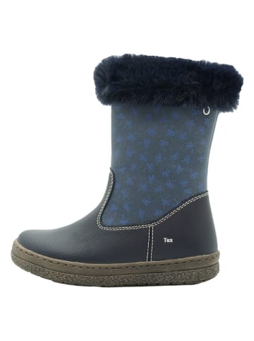 Leder-Boots in Dunkelblau