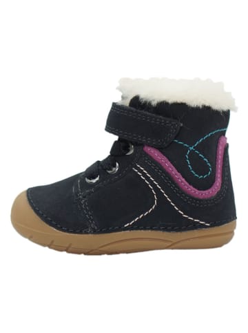 Leder-Boots in Dunkelblau