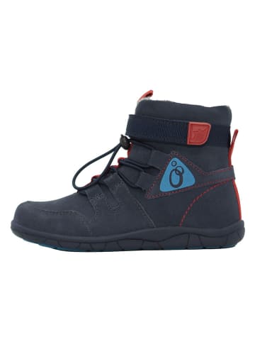 Leder-Barfuß-Boots in Dunkelblau