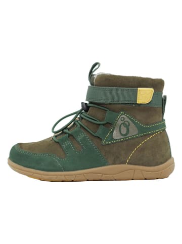 Leder-Barfuß-Boots in Khaki
