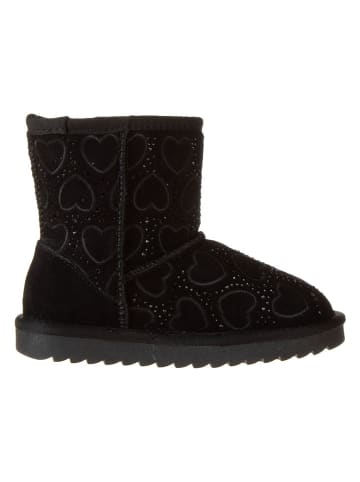 Leder-Boots in Schwarz