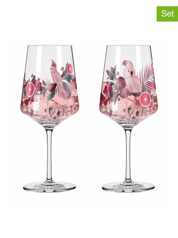 2-delige set: cocktailglazen "Zomersonnet Sprizz" lichtroze - 544 ml