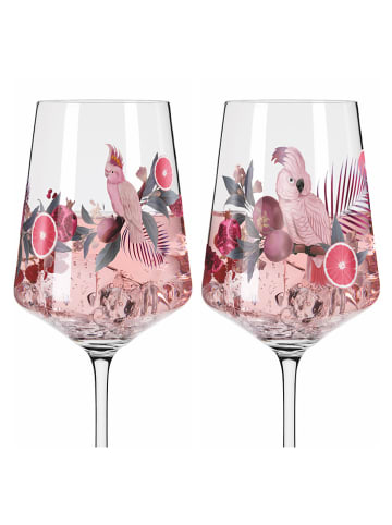 2er-Set: Cocktailgläser "Sommersonett Sprizz" in Rosa - 544 ml