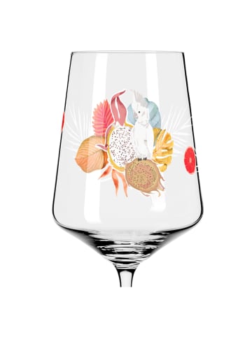 Kieliszki (4 szt.) w kolorze pomarańczowym do koktajli - 544 ml