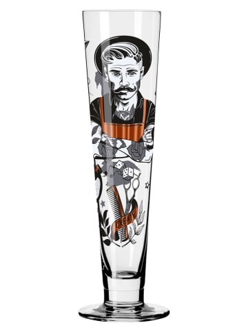 Szklanka "Heldenfest" w kolorze czarno-jasnobrązowym do piwa - 385 ml