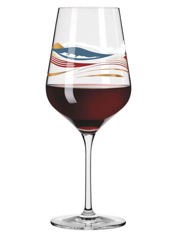 Kieliszek w kolorze złoto-niebieskim do czerwonego wina - 570 ml