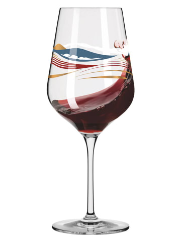 Kieliszek w kolorze złoto-niebieskim do czerwonego wina - 570 ml