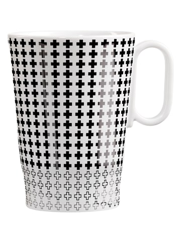 Kubek w kolorze biało-czarnym do kawy - 335 ml