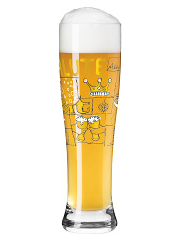 Weizenglas "Heritage" in Gold/ Schwarz - 646 ml