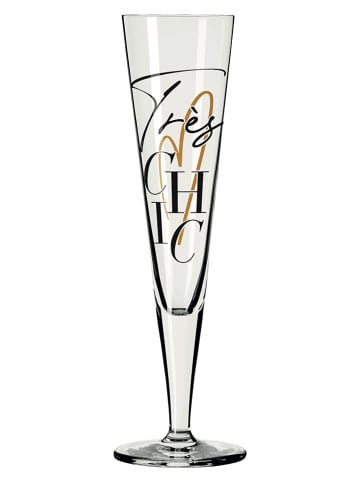 Champagnerglas "Fashion" in Schwarz/ Gold - 205 ml