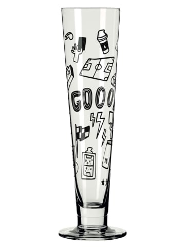 Szklanka "Football" w kolorze czarnym do piwa - 330 ml