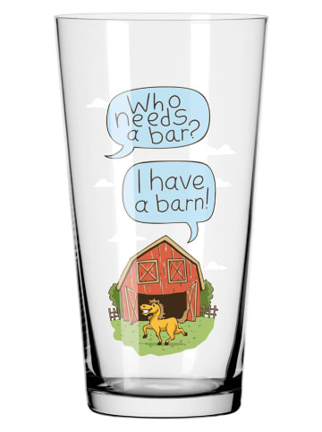 Szklanka "Farm" w kolorze błękitno-jasnobrązowym - 600 ml