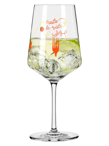 Cocktailglas "Grill+Cook" in Rot/ Gelb - 500 ml