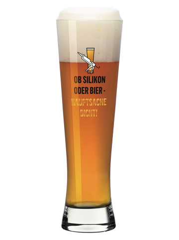 Bierglas "Handwerk" in Schwarz/ Gold - 396 ml