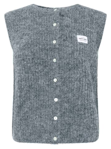 Zwillingsherz Strickweste in Grau