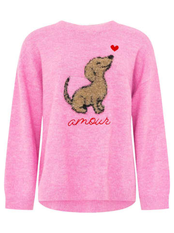 Trui "dog amour" lichtroze