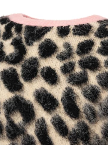 Sweter "Fluffy Leo" w kolorze kremowo-czarnym