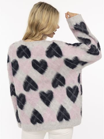 Trui "Argyle love" lichtroze