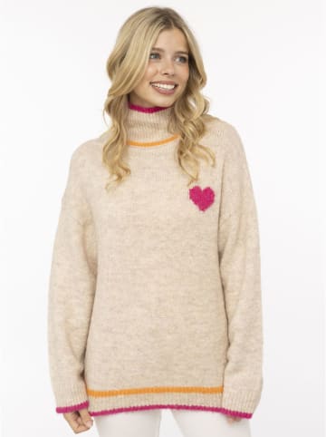 Trui "Heart" beige