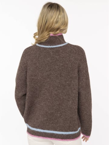 Sweter "Heart" w kolorze jasnobrązowym