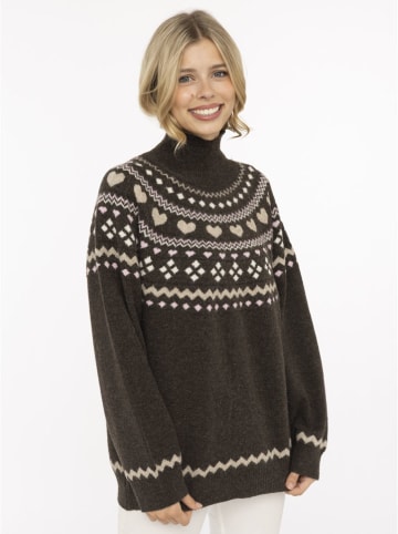 Sweter "Norweger" w kolorze brązowym