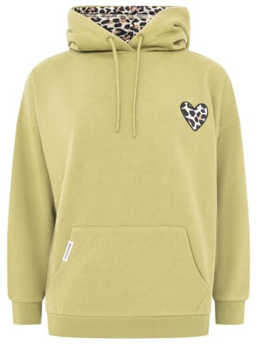 Zwillingsherz Hoodie "Leo Herz" olijfgroen