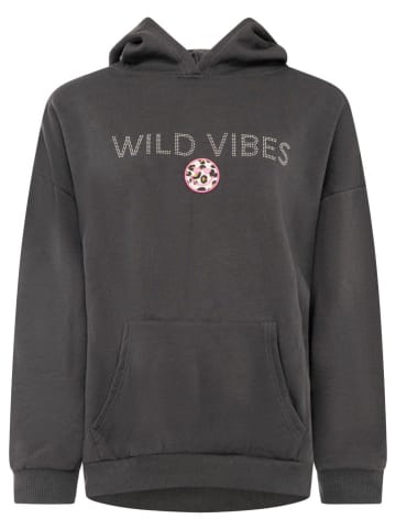 Hoodie "Wild Vibes Strass" antraciet