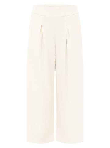 Stoffhose "Bundfalte" in Creme