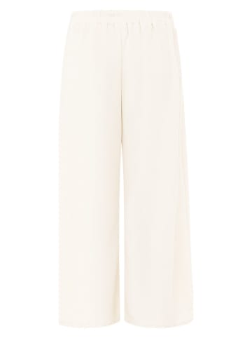 Stoffen broek "Bundfalte" crème