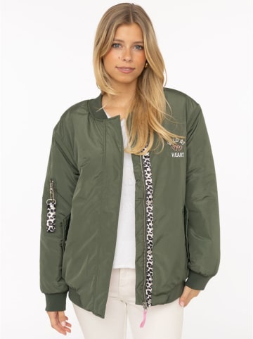 Blouson "Wild At Heart" kaki/roze