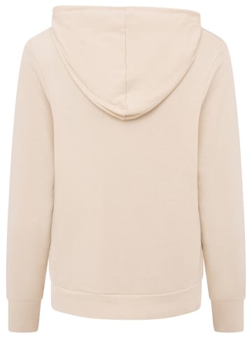 Sweatjacke "Feel Good Club" in Beige