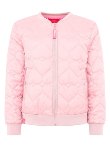 Bomberjacke "Be Happy" in Rosa