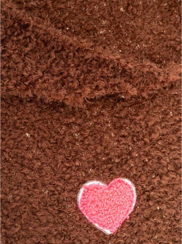 Dreieckstuch "Herz Patch" in Hellbraun - (L)208 x (B)80 cm