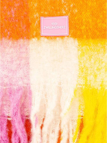 Schal "Fransen & Karo" in Bunt - (L)235 x (B)40 cm