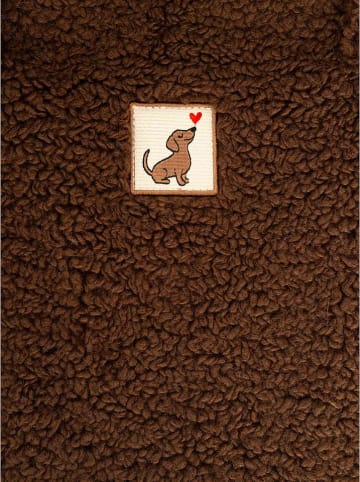 Shopper "Plüsch & Dackel" in Braun - (B)50 x (H)35 cm