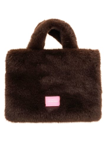 Henkeltasche "Plüsch" in Braun - (B)33 x (H)26 cm