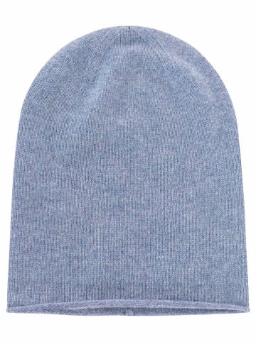 Kaschmir-Beanie in Blau