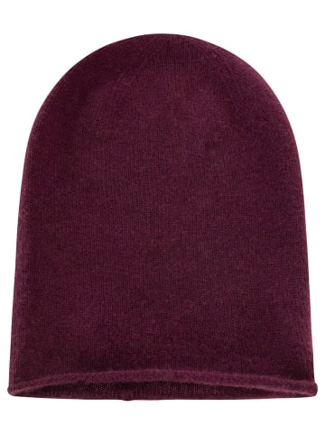 Kaschmir-Beanie in Bordeaux