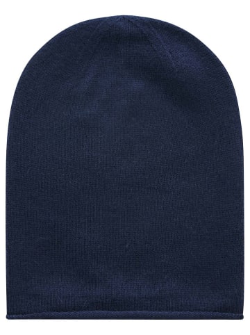 Kaschmir-Beanie in Dunkelblau