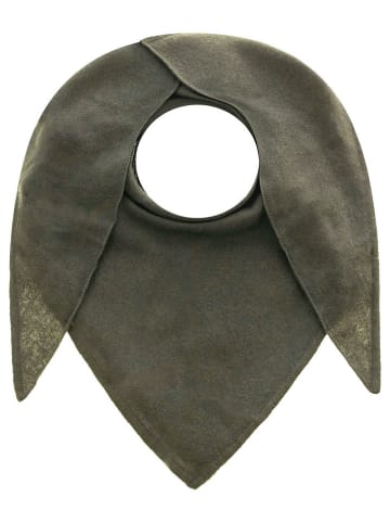 Kaschmir-Dreieckstuch in Khaki - (L)174 x (B)70 cm