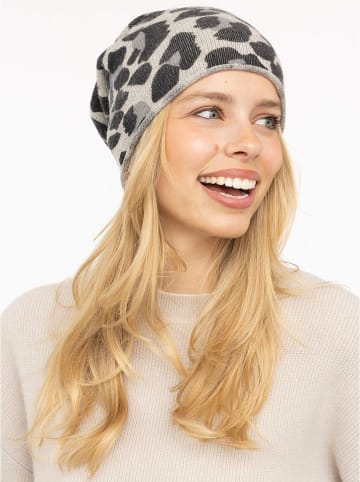 Kaszmirowa czapka beanie "Leo" w kolorze szarym