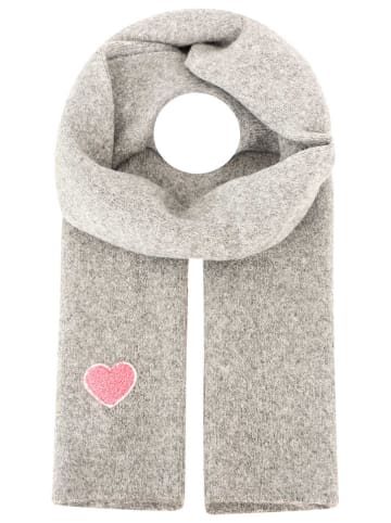 Schal "Herz" in Grau - (L)35 x (B)48 cm