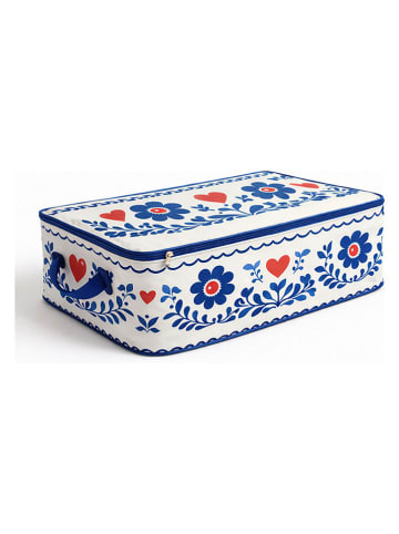 Aufbewahrungstasche "Nora" in Blau/ Rot - (B)60 x (H)30 x (T)45 cm