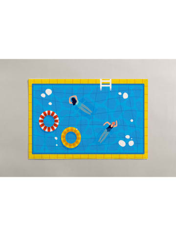 Badvorleger "Swimming Pool" in Blau - (L)60 x (B)40 cm