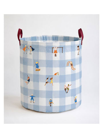 Wäschekorb "Table Walkers" in Hellblau - (H)50 x Ø 40 cm