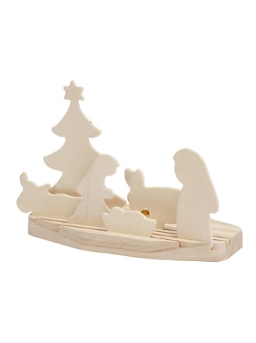 7tlg. Bastelset "Weihnachtskrippe Mini" in Natur