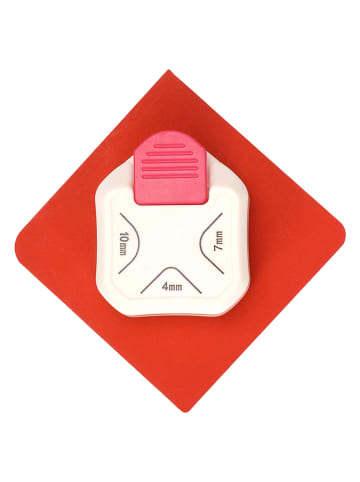 Eckenabrunder in Weiß/ Pink