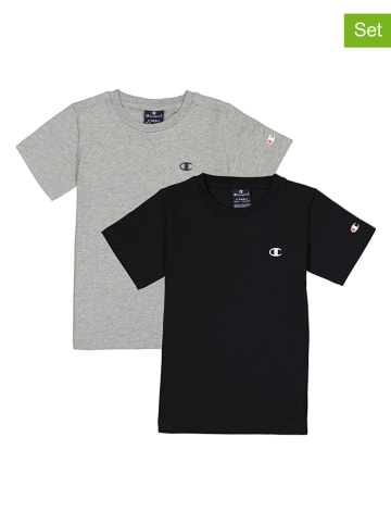2er Set: Shirts in Schwarz/ Grau