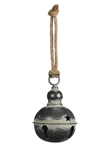 Zawieszka dekoracyjna "Bell" w kolorze szaro-brązowym - wys. 12 cm
